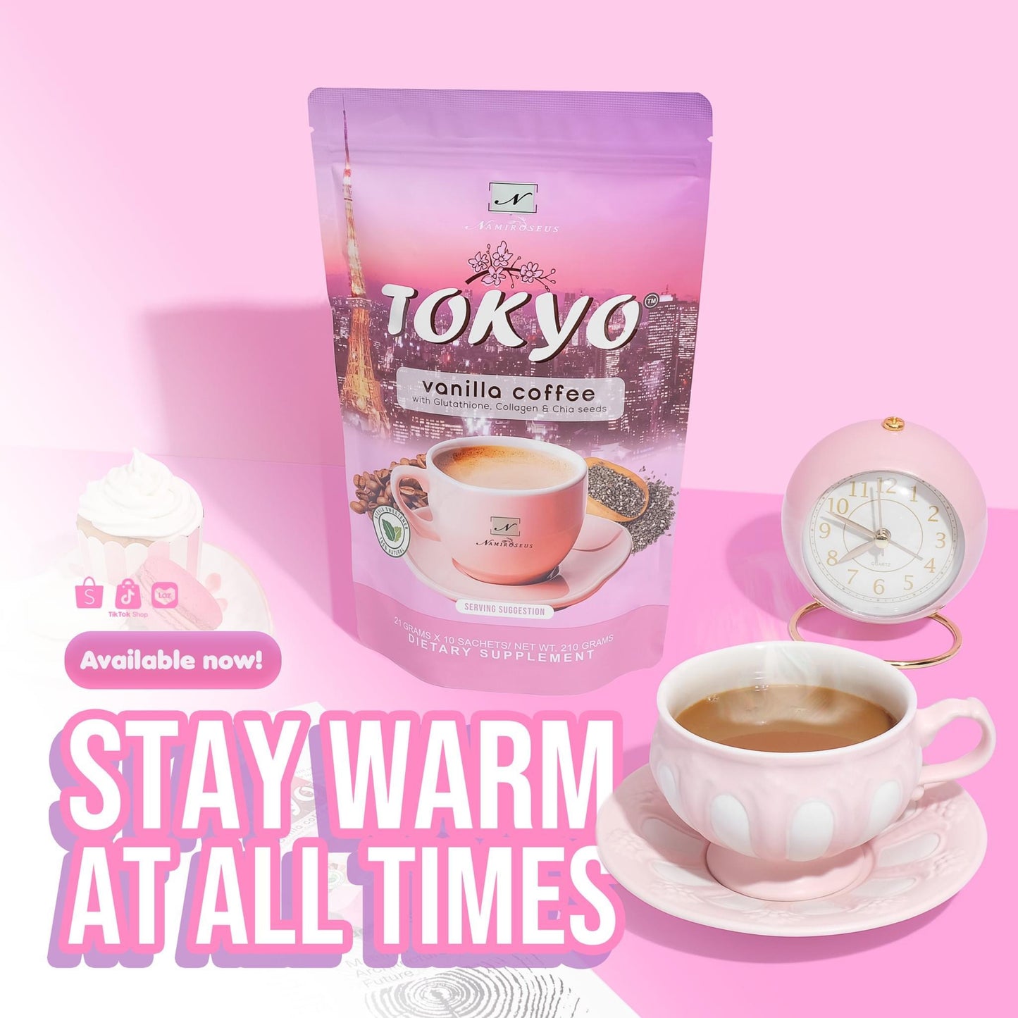 Namiroseus TOKYO Vanilla Coffee, 21g x 10 Sachets