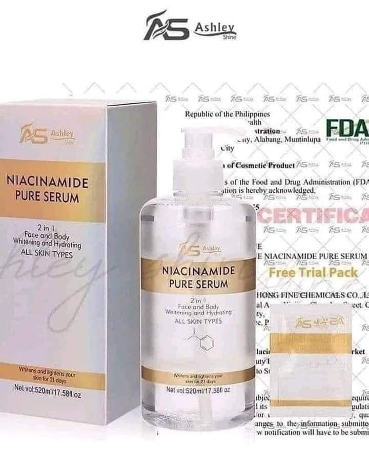 Niacinamide Pure Serum 2 in 1 face and body whitening and hydrating All Skin Types 520ml