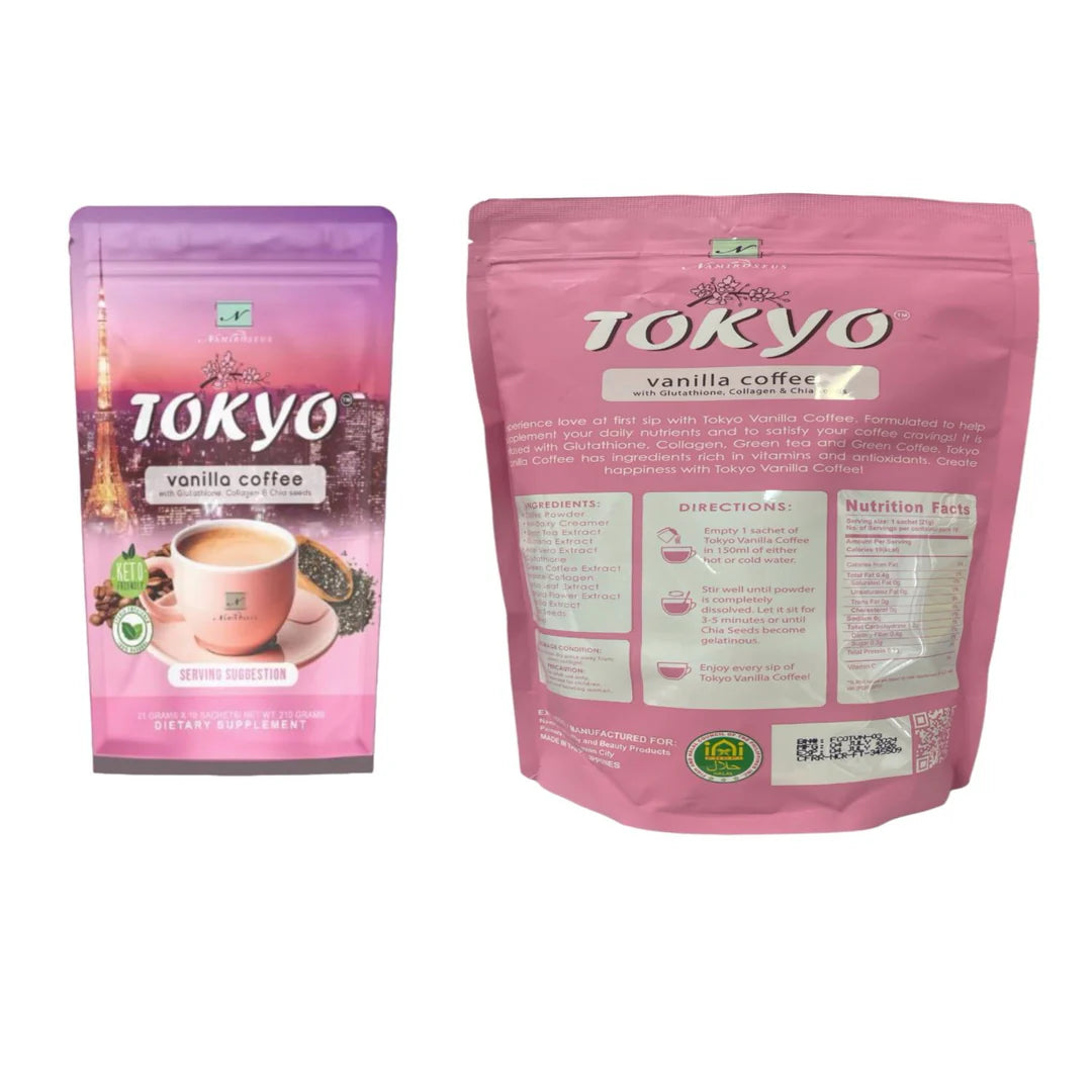 Namiroseus TOKYO Vanilla Coffee, 21g x 10 Sachets