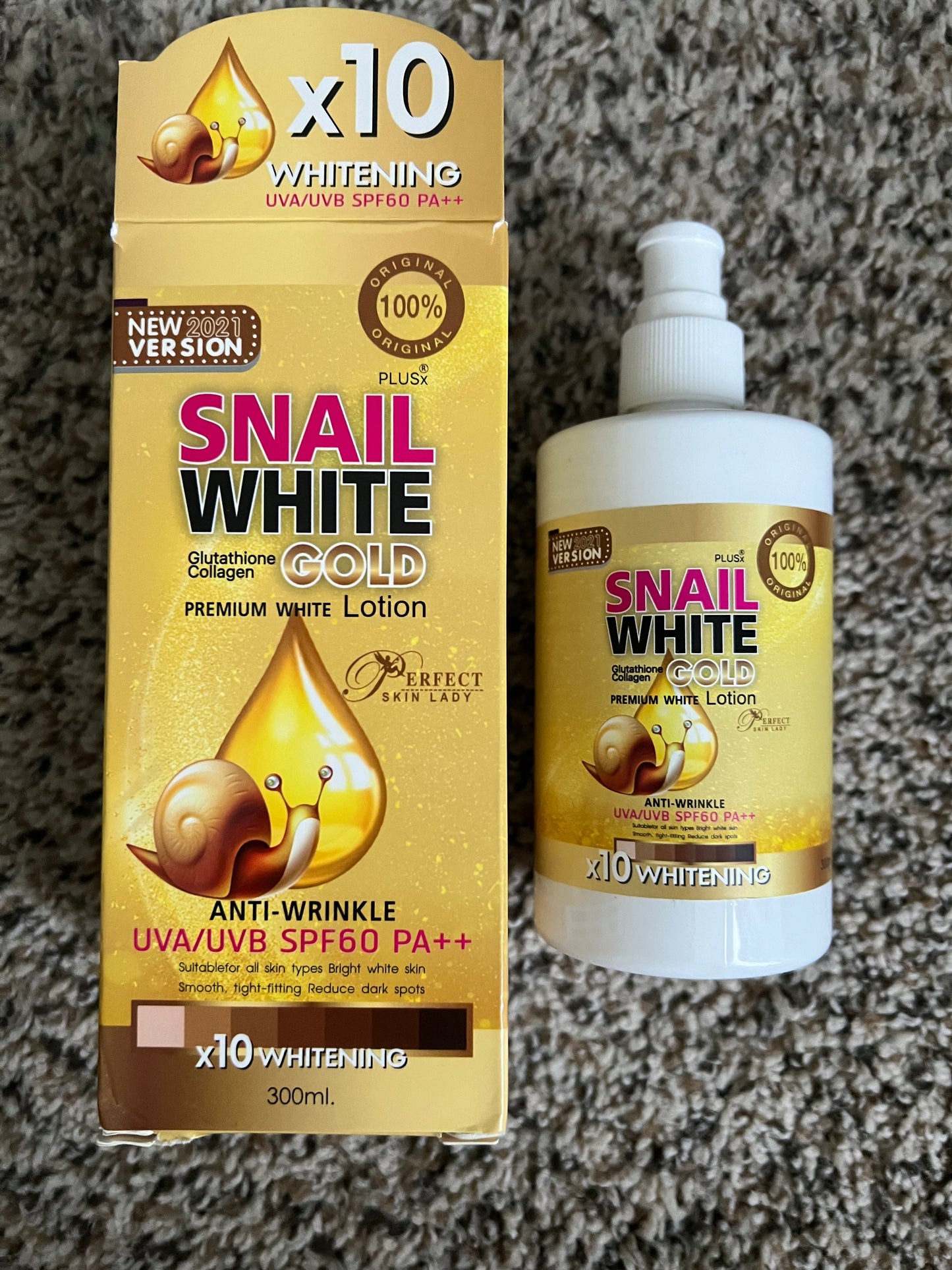 Snail White Gluthatio e Collagen Gold 300ml